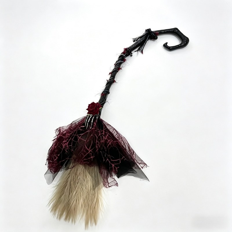 Gothic Witch Broom Prop