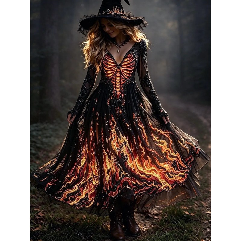 Women's Gothic Witch Gown